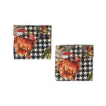 Floral Houndstooth Coin/ Ginni Pouch (Set of 2)