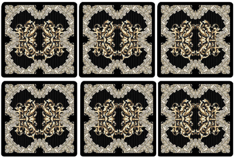 Ebon Baroque Coasters