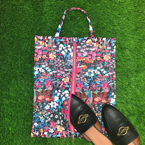 Floral Mosaic Shoe Bag