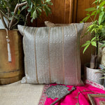 Chatai Textured Blended silver and gold Cushion