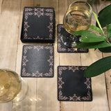 Slate Black Grunge Coasters