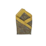 Amber Paisley Pattern Pocket Square