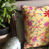 Embroidered Floral Blossom Cushion