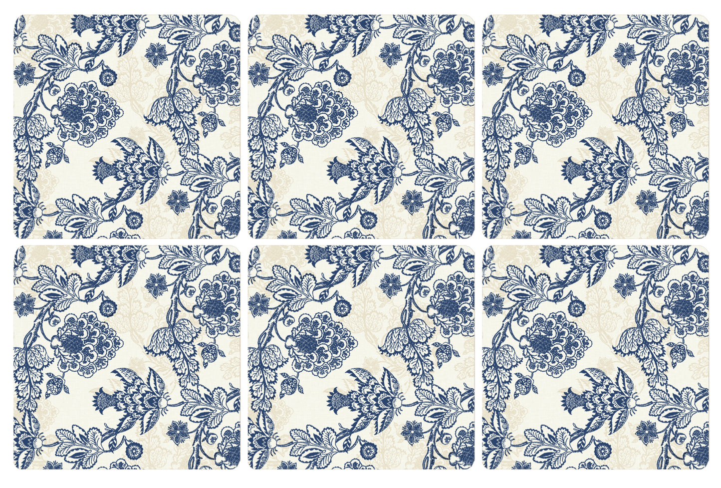 Blue Pottery Chintz Coasters