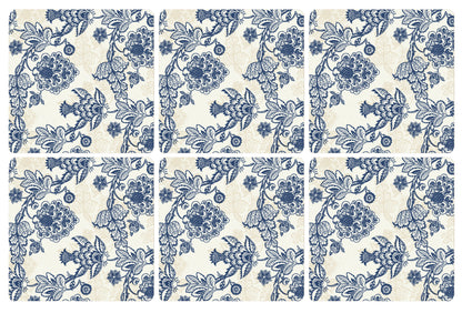 Blue Pottery Chintz Coasters