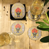 Ikat Boota Coasters