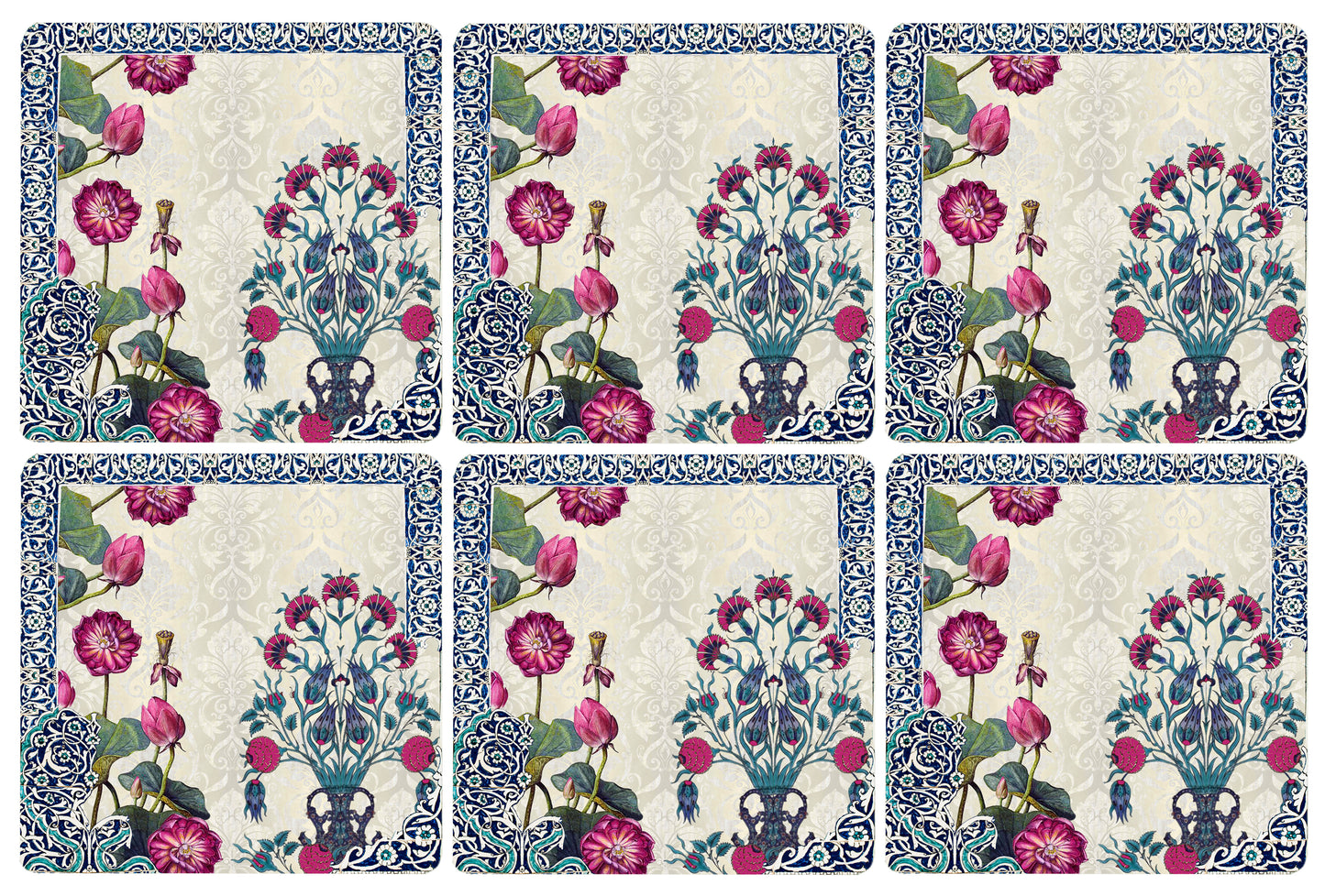 Enchanted Poppy Garden Coasters