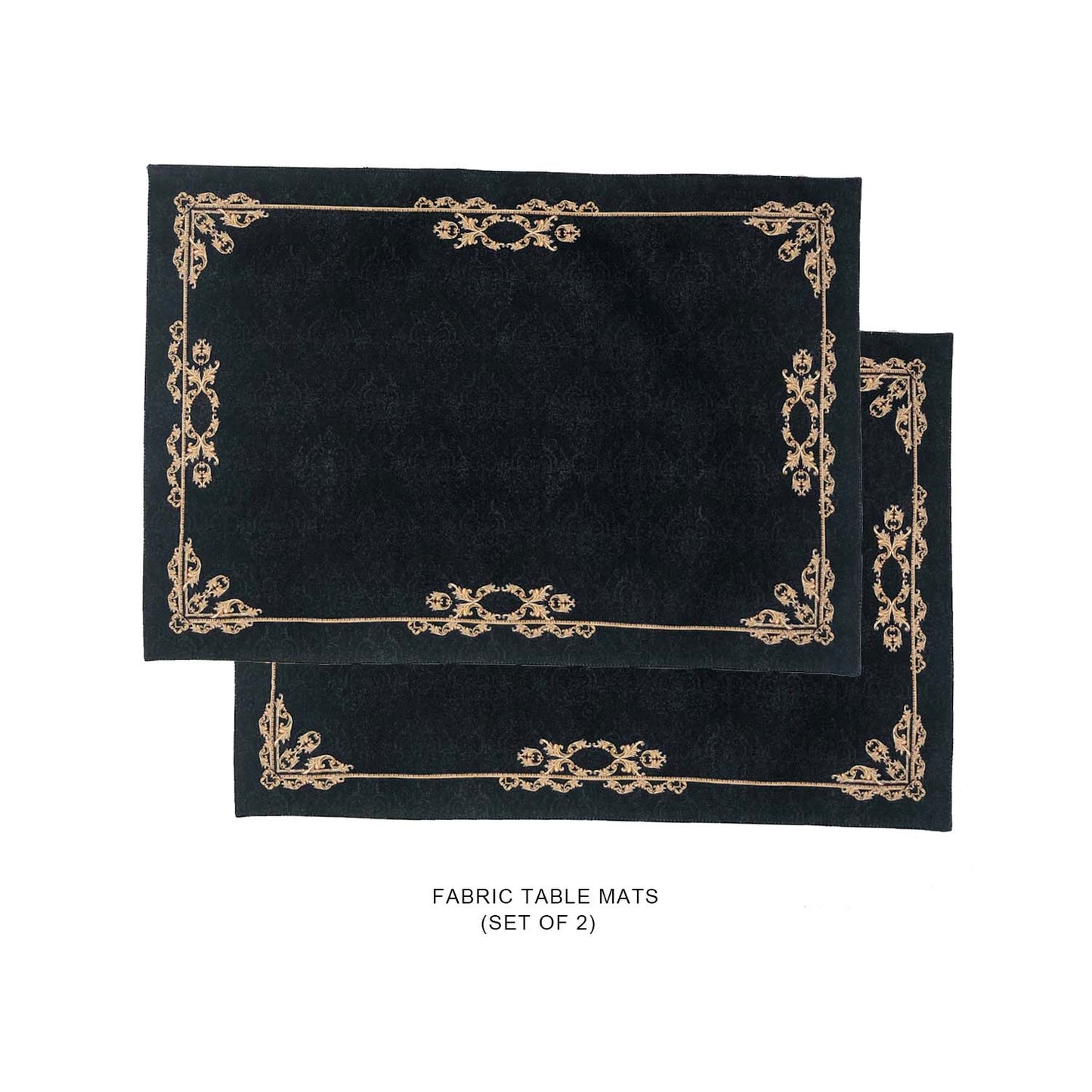 Slate Black Grunge Fabric Table mats (last set of 3)