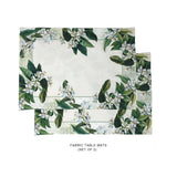 Mint Magnolia Fabric Table mats (set of 2)