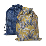 Shibori printed Drawstring Pouches