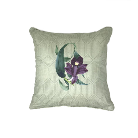 Mint Tropical Flower Cushion