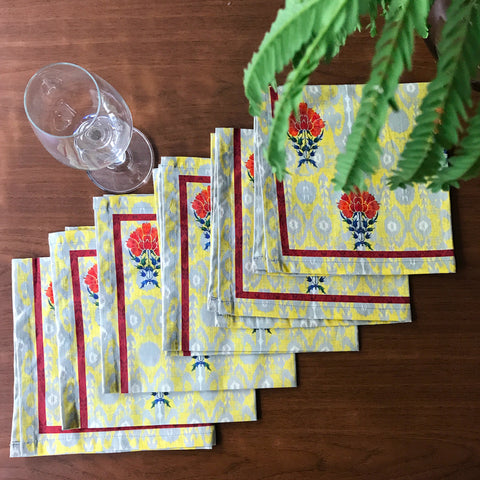 Ikat Boota Set Of 6 Table Napkins Deal