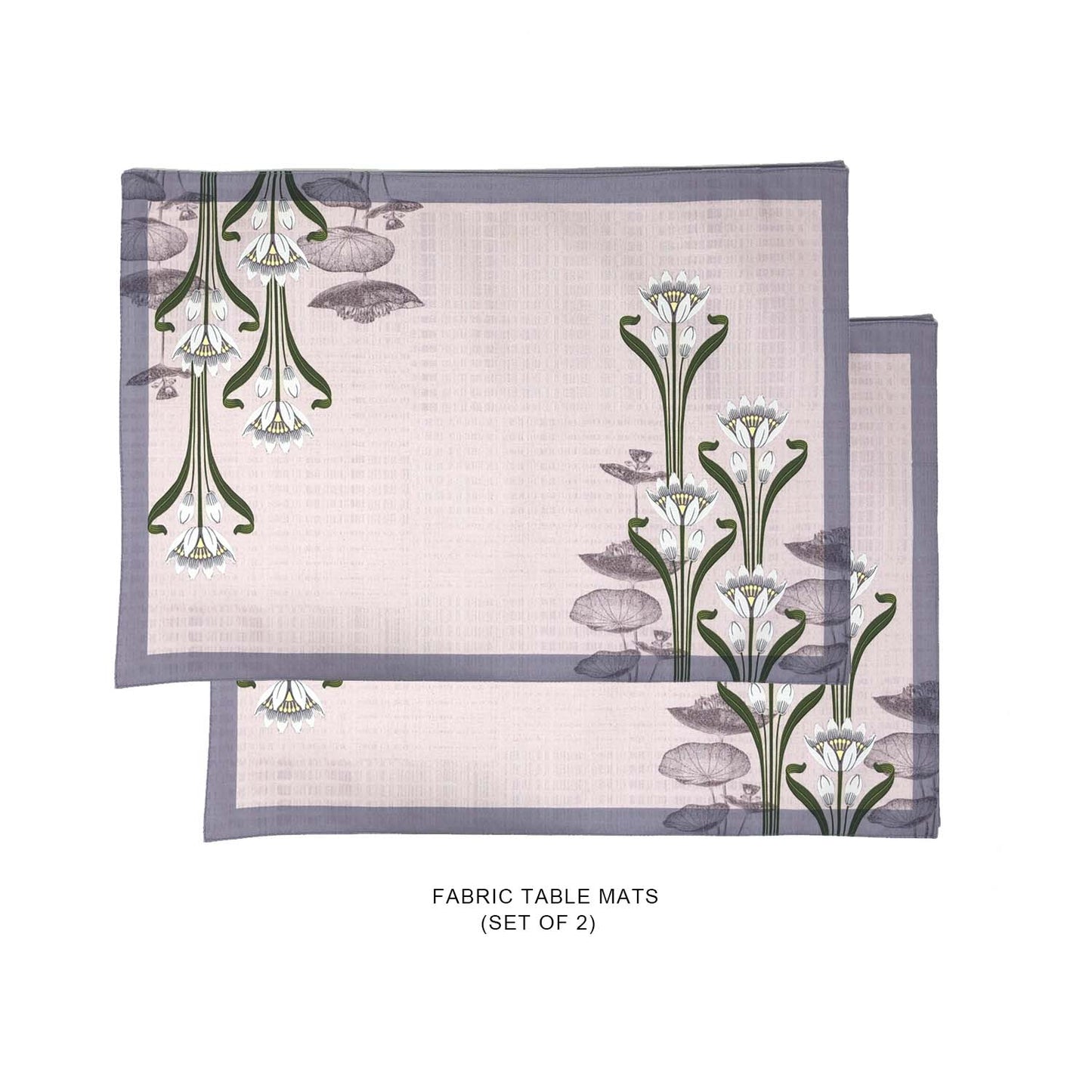 Art Nouveau Pink Fabric Table mats (1 set - 2 pcs in stock)