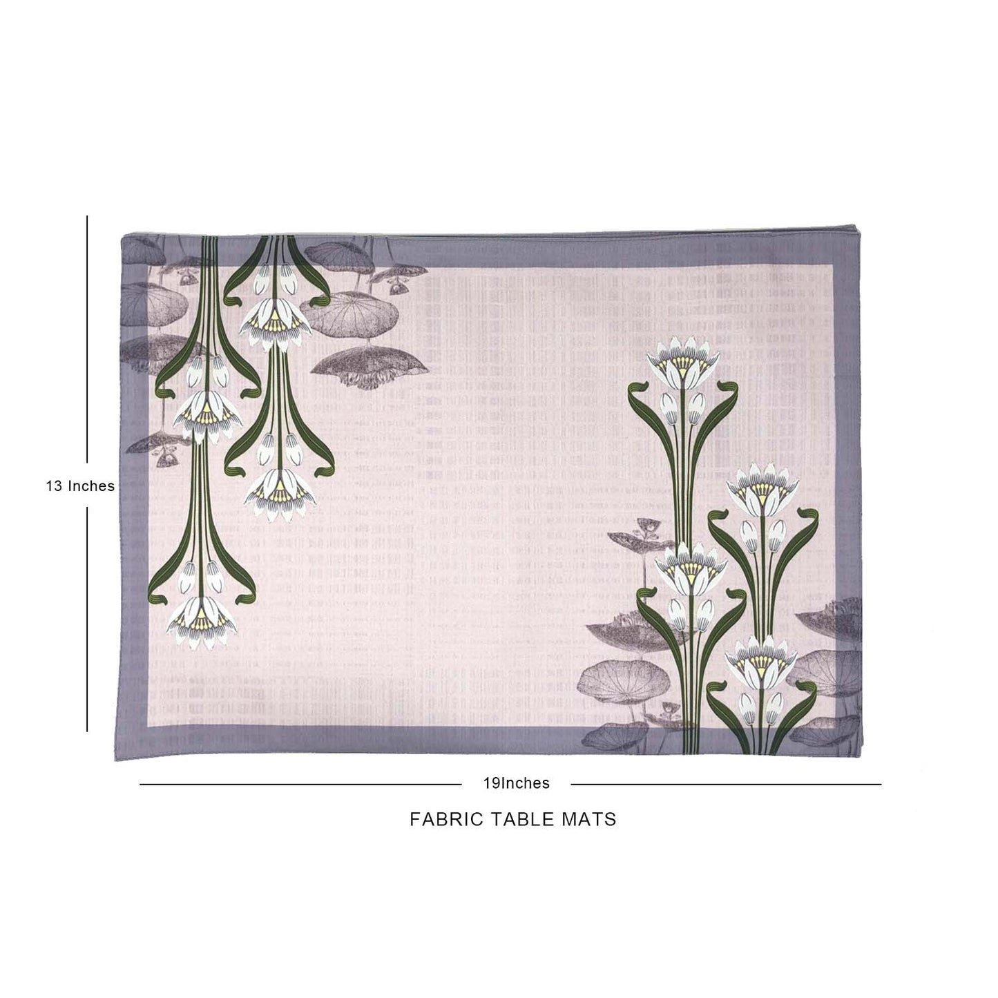 Art Nouveau Pink Fabric Table mats (1 set - 2 pcs in stock)