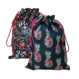 Floral Mosaic Drawstring Pouches