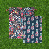 Floral Mosaic Drawstring Pouches