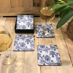 Blue Pottery Chintz Coasters