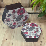 Botanical Chintz Hexagon Box