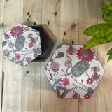 Botanical Chintz Hexagon Box