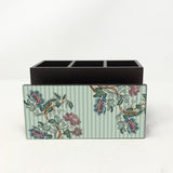 Striped Chintz Cutlery Stand with Tissue Paper Holder