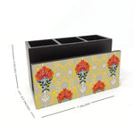 Ikat Boota Cutlery Stand with Tissue Paper Holder