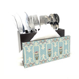 Art Nuoveau Cutlery Stand with Tissue Paper Holder