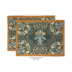 Floral Grunge Cotton Fabric Table mats (set of 2)