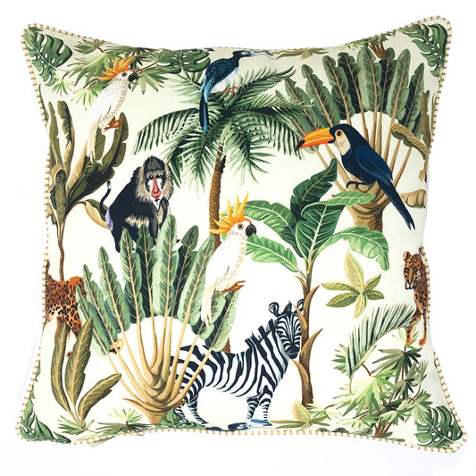 Tropical Jungle Zebra Reversible Cushion Cover Last Pice