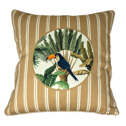 Tropical Jungle Zebra Reversible Cushion Cover Last Pice