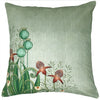 Tropical Blooms Mint Cushion