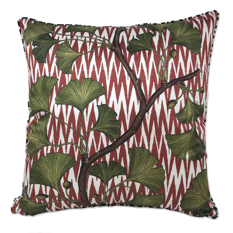 Red Ikat Daali Reversible Cushion