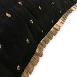 Imperial Jewel Black Velvet Embroidered Cushion