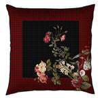 Floral Houndstooth Border Cushion