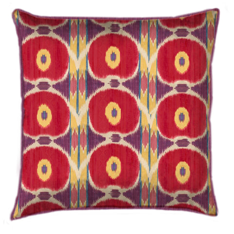 Red Ikat Cushion