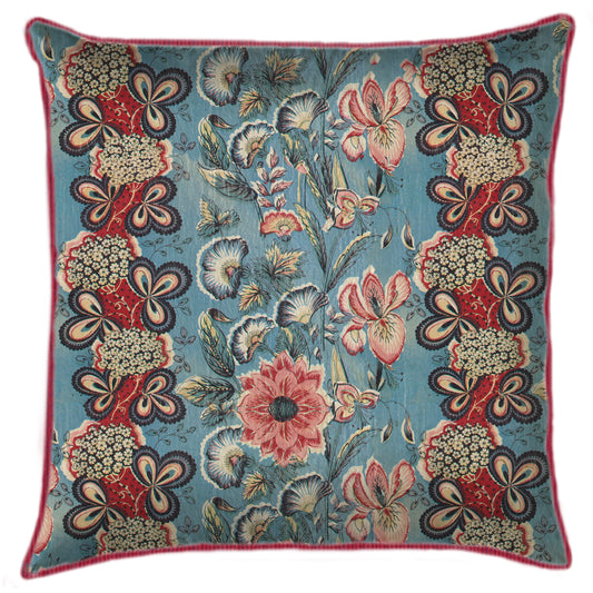 Blue Chintz Trellis Cushion Cover