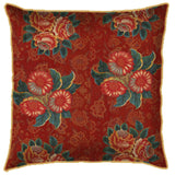 Maroon Floral Bunches Cushion