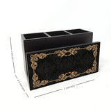 Slate Black Grunge Cutlery Stand with Tissue Paper Holder