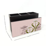 Pink Lotus Art Nouveau Cutlery Stand with Tissue Paper Holder