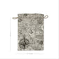 Nautical Map Drawstring Pouches