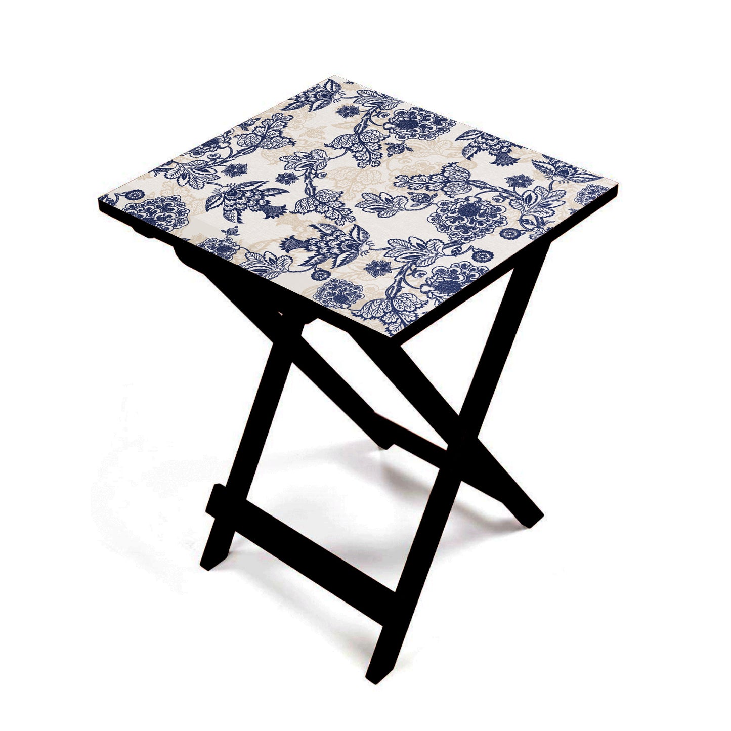 Blue Pottery Folding Table