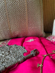 Chatai Textured Blended silver and gold Cushion