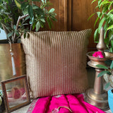 Textured Gold Embroidered Cushion