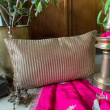 Textured Gold Embroidered Cushion
