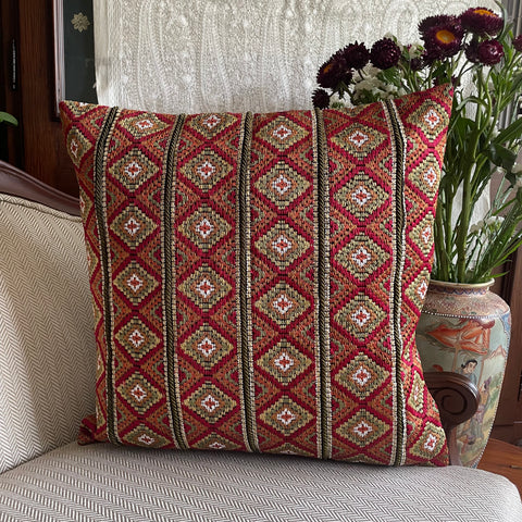 Embroidered Tribal Ikat Cushion