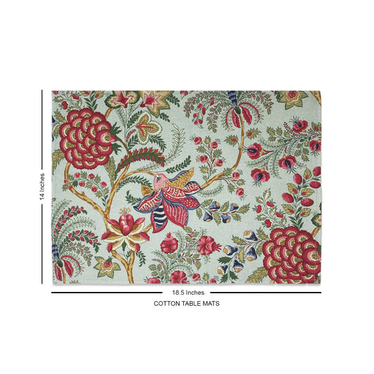 Summer Bahaar Chintz Cotton Fabric Table mats (set of 2)