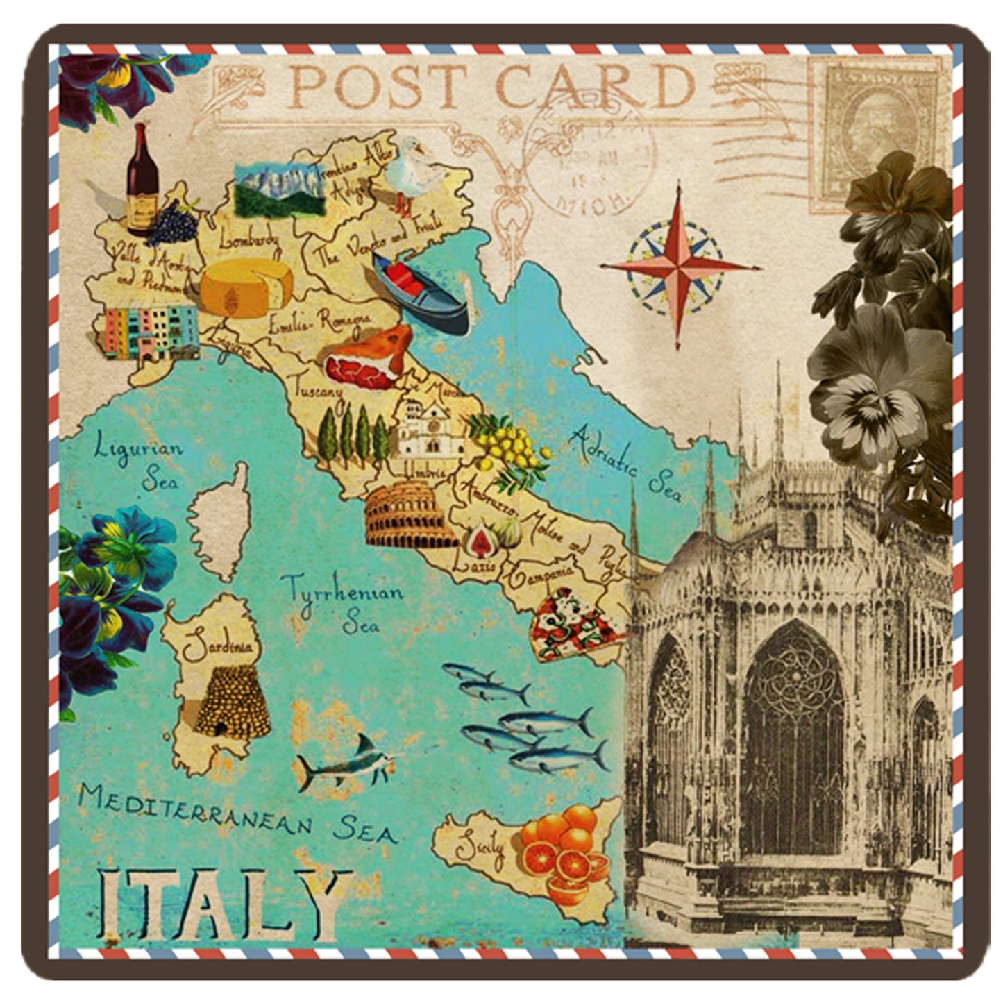 Postcard Collection Coaster