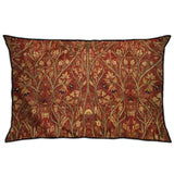 Red Kalamkari Jaal Embroidered Cushion Cover