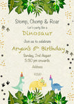 Kids' Birthday Party - Dinosaur Invite